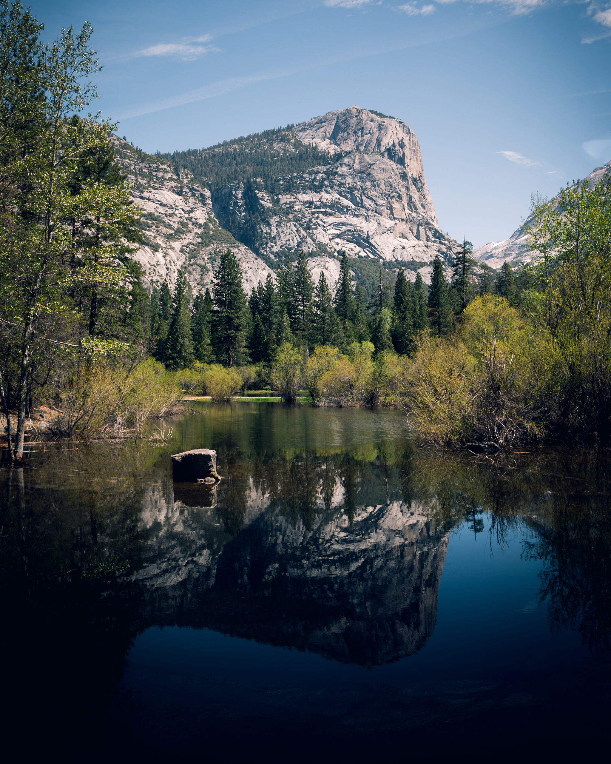 mirror lake in Yosemite national park on sunny day | Matt Grandbois